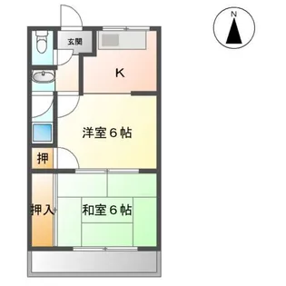 フラワーポリス咲【00203号室】の間取り