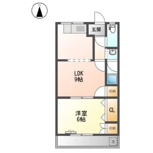 フラワーポリス咲【00202号室】の間取り