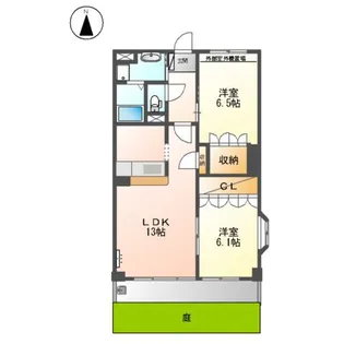 ウッドヴィレッジⅡ【1階】の間取り
