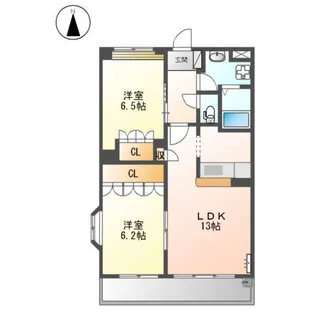 ウッドヴィレッジⅡ【3階】の間取り