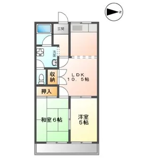 二の丸ハイム【00202号室】の間取り