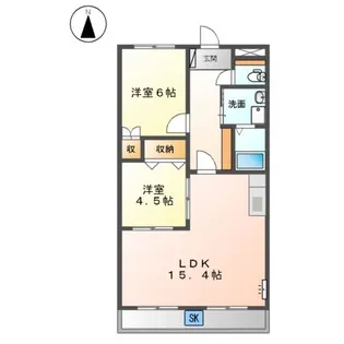 プレステージ セピア【1階】の間取り