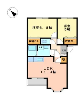 プリモディーネ【201号室】の間取り