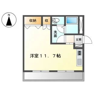 コンフォートカワイ【101号室】の間取り