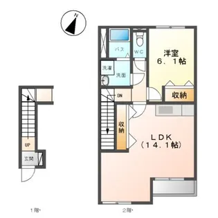 レジネッタ【2階】の間取り