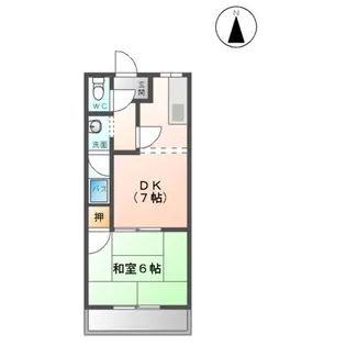 レジデンス大島【00101号室】の間取り
