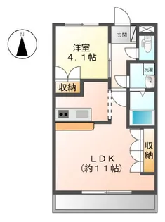 ウィズユー Ⅱ【105号室】の間取り