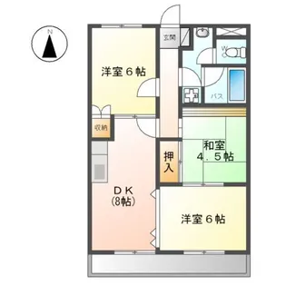 イーストピアはなみずき【202号室】の間取り