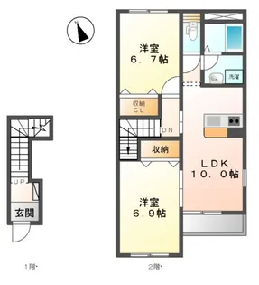 リベルテ【203号室】の間取り