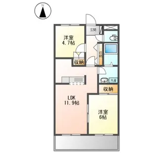 ハロー・21A【203号室】の間取り