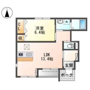 ホーク・フェザー【101号室】の間取り