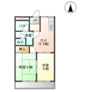 エスポワールオクダⅠ【00201号室】の間取り