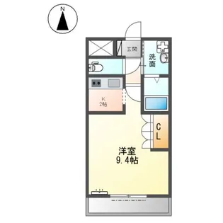シャトー友喜【101号室】の間取り