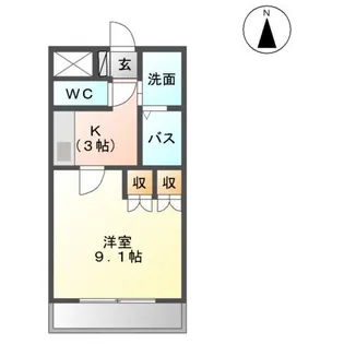 シェモア【2階】の間取り