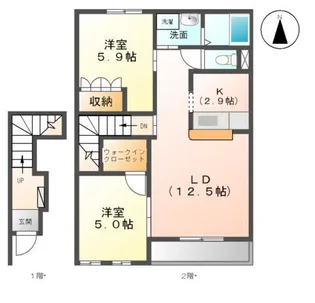 リビングストン【2階】の間取り