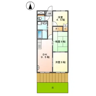エポックあすか【103号室】の間取り