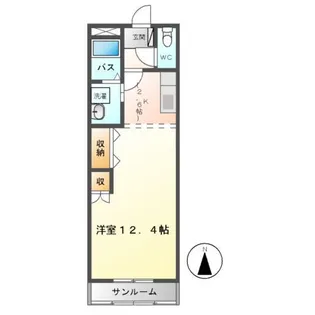 サンヴィレッジA【2階】の間取り
