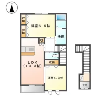 サン・セレスト【201号室】の間取り