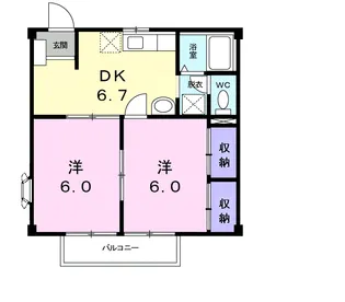 なかよしハウスA【2階】の間取り
