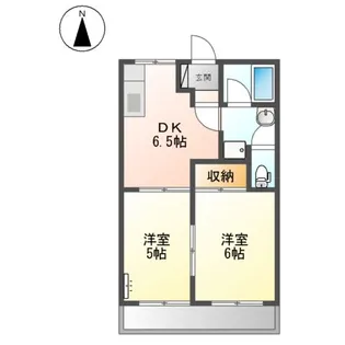 エバーコーポ臼井B【00102号室】の間取り