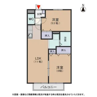 クオリア B【103号室号室】の間取り