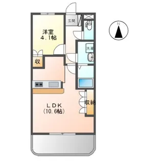 フレーズ渕の上【102号室】の間取り