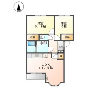 ヴィラ ファシリーテ【2階】の間取り