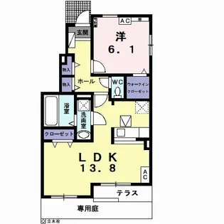 プロムナード花水木Ⅰ【1階】の間取り