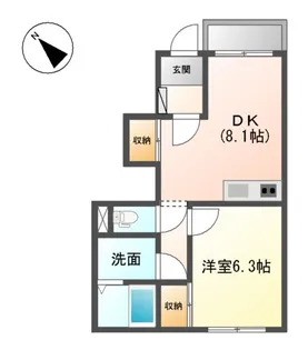 コンフォート ナナ【1階】の間取り