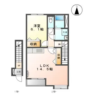 フルハウスB【2階】の間取り