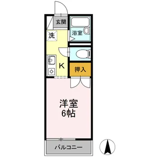 クラスターサウス【105号室】の間取り