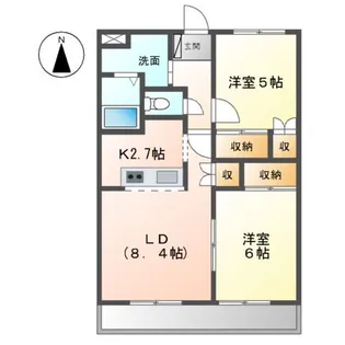 エバーハイツYASUDA【2階】の間取り