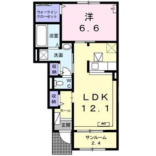 ツイル フィールド【1階】の間取り