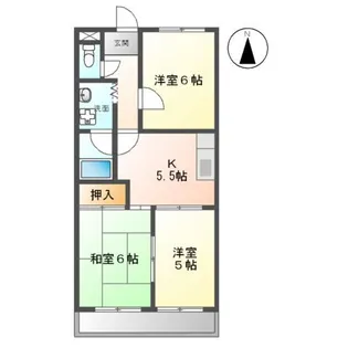 シティリバー【00301号室】の間取り