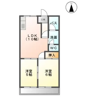 ルミナス中川【00203号室】の間取り