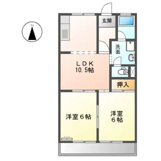 グリーンハイツA【00203号室】の間取り