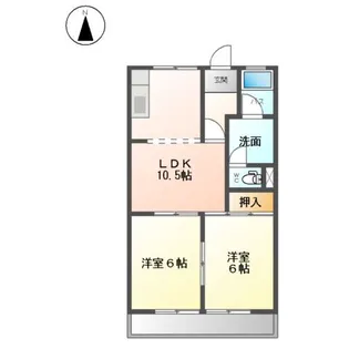 グリーンハイツA【00206号室】の間取り