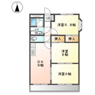 メゾンドボヌール1【3階】の間取り