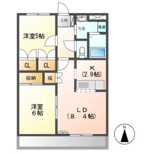 アドバンスハイツ【1階】の間取り