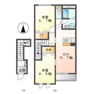 ファミリーハウス禾森【202号室】の間取り