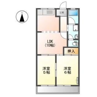 メゾンブランシェヨシダB【2階】の間取り