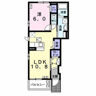 カーサ名森【1階】の間取り