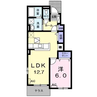 プチ・オワゾ【1階】の間取り