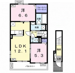 セイバリーA【2階】の間取り