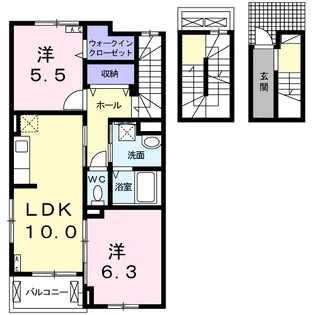メゾン・リベルテA【3階】の間取り