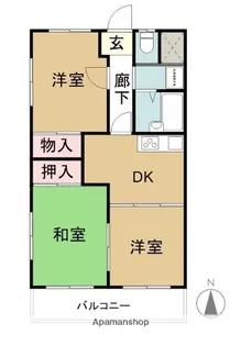 メゾン宿地【205号室】の間取り
