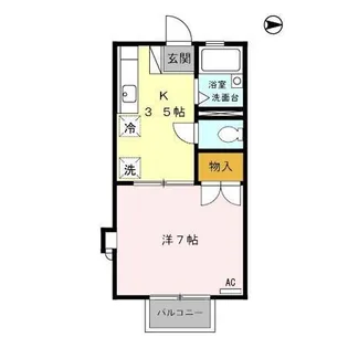 ルミエール関谷【1階】の間取り