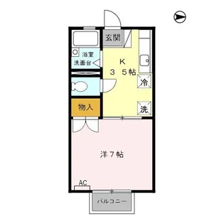 ルミエール関谷【1階】の間取り