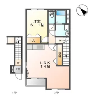 スターテラス 四季【201号室】の間取り