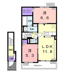 ボンダイⅠ【2階】の間取り